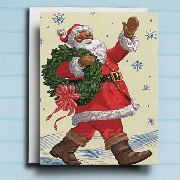 Black Santa Card D